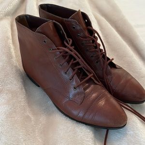 Leather ankle boots